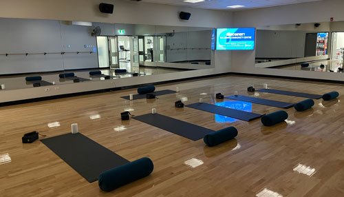 Yoga set up in Fitness Studio - 500 px