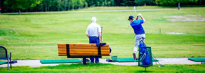 Golfers at River Bend Golf Course