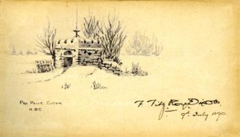 Red Deer Archives, K5691; Autograph sketch by F. FitzRoy Dixon, 1890