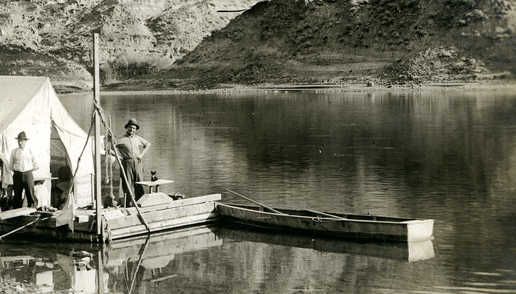 The Fossil Ark on the American Museum of Natural History expedition on the Red Deer River, ca. 1911