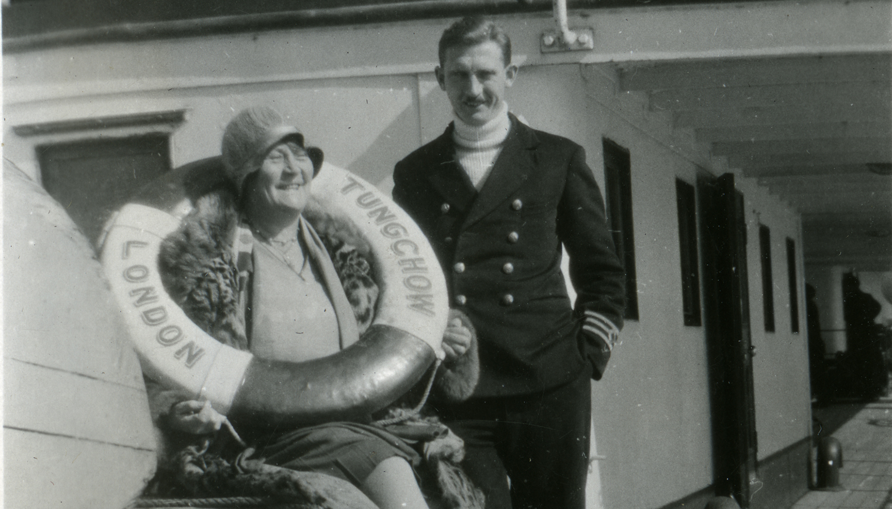 Florence Cottingham on the London Tuncshow ship, 1931