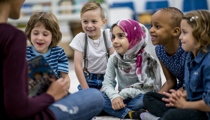 Group of diverse children demonstrating inclusion