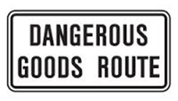 Dangerous Goods Route Sign