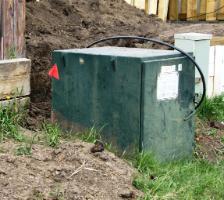 Transformer access hindered by fill dirt