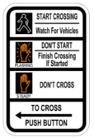 image of a Pedestrian Signal Crossing Sign