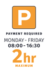 2 hour parking sign