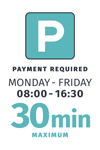 30 min parking sign