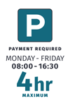 4 hour parking sign