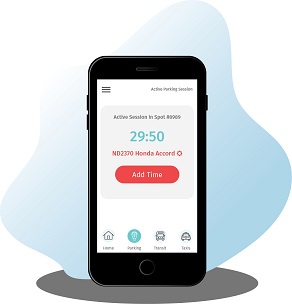 Add time to your parking session using the HotSpot mobile app
