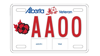 Alberta Veteran Licence Plate