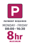 8 hour parking sign