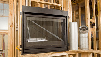 image of installing a fireplace