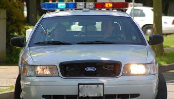 Front end view of RCMP car