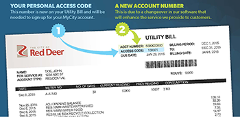Image of new utility bill