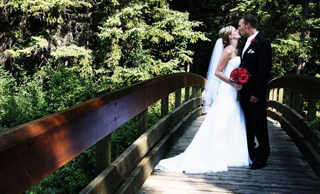 Wedding bookings-couple on bridge