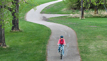 Bikes on trail