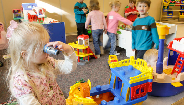 Kids at play in the Collicutt Centre child minding centre