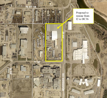 Map of shelter rezoning site